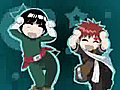 Gaara and Lee from Naruto dancing to Caramelldansen