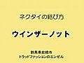 ネクタイの結び方　ウインザーノット