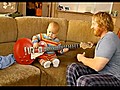 Baby Jams Out On Guitar