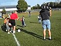 Indianapolis Mayor Ballard & Sgt. Grimes Run Soccer Training