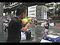 Raw Video: Thai New Year Starts With a Splash