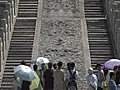 Chinese People At Forbidden City Palace Stairs Stock Footage