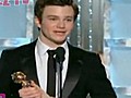 Chris Colfer wins Golden Globe