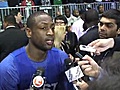 Dwyane Wade at NBA All-Star practice.