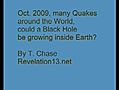 Why so many quakes in 2009? Is there a Black Hole in Earth?