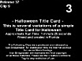 Stock Footage - Halloween Title Card (2007)