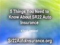 5 Important Points You Need to Know When Getting SR22 Auto Insurance