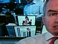 Banker sprung ogling model on live TV