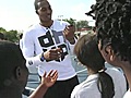 Raw video: Dwight Howard visits kids basketball camp at John H. Jackson Community Center