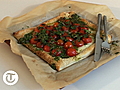 Tomato and taleggio tart