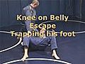 How To Perform A Knee On Belly Escape By Trapping His Foot