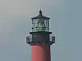 Royalty Free Stock Video HD Footage Close Up View of the Lighthouse at Jupiter Inlet in Florida