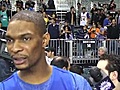 Chris Bosh at NBA All-Star Game practice