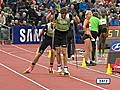 2011 Diamond League Oslo: Skiers do battle ... on rollerblades