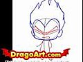 How to draw chibi Vegeta,  step by step