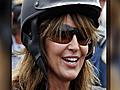 Raw video: Palin starts tour in DC on motorcycle