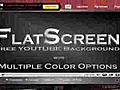 FlatScreen Free YouTube Background Image with Color Options