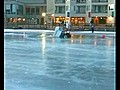 Zamboni Sinks Through Ice