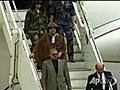 L’arrivo del colonnello Gheddafi a Ciampino