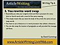 article writing video tips,  writing courses, creative writing