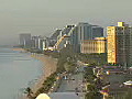 Royalty Free Stock Video HD Footage High Rise Condos and Hotels on Ft. Lauderdale Beach in Florida