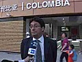 El vicepresidente colombiano se declara feliz por visitas al pabellón en la Expo 2010