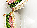 Salami and Cream Cheese Sandwich