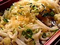 OKストアの手打ち風うどん148円(税別)を半額で&#12290;