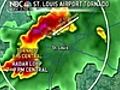 Tornado Closes St. Louis Airport. Chief Meteorologist Jeff Ranieri Has Radar When Tornado Hits.