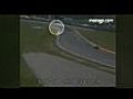 MotoGP kampioen Valentino Rossi crasht in 2010 de Italiaanse GP