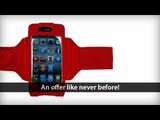 Extreme Sports Exercise Stretchy Red Armband with 8 Secure Adjustable Sizes from