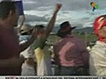 Manuel Zelaya supporters welcome him