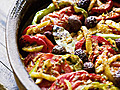 Moroccan Fish Tagine with Tomatoes,  Olives, and Preserved Lemons