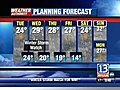 VIDEO: 13WHAM Weather Authority Morning Forecast -- 01/27/09