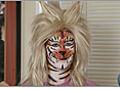 The Final Touches for the Tiger Face - Setting the Makeup