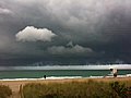 Storm clouds over the beach at Atlantic Boulevard and A1A