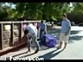 Shopping Cart To Dumpster Fail