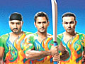 Dhoni and company with body paint for World Cup