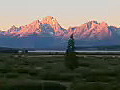 Royalty Free Stock Video HD Footage Scenic View of Grand Tetons Mountain Range in Wyoming