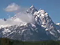 Royalty Free Stock Video HD Footage Scenic View of Grand Tetons Mountain Range in Wyoming