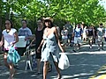 Fans arrive at Pimlico for the Preakness