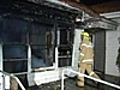 Couple escape burning home