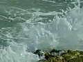 Royalty Free Stock Video SD Footage Waves Crashing on Rocks and Shoreline on Cancun Beach in Mexico