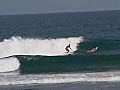 Royalty Free Stock Video SD Footage Surfing on the North Coast of Kauai,  Hawaii