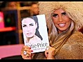 Katie Price wears furry hat for Asda book signing