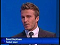 Beckham’s speech at the press conference