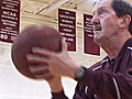 Shooting hoops with Herb Magee