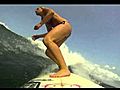 BIKINI GIRL SURFING