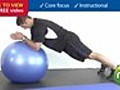 STX Strength Training How To - Front bridge on a fitness ball,  hardcore exercise basics, 45 seconds