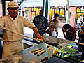 Making hand-pulled noodles in Chinatown